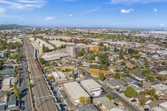 an aerial view of a city