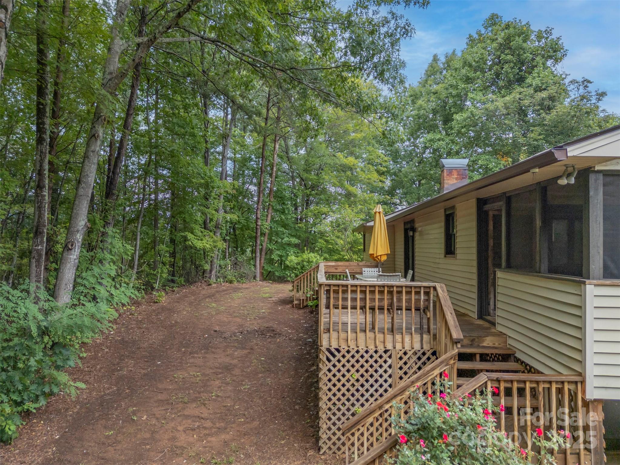 307 Owl Hollow Road Mill Spring, NC 28756 - Photo 26 of 31 a view of a house with backyard and trees