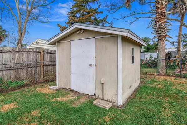 a backyard of a house