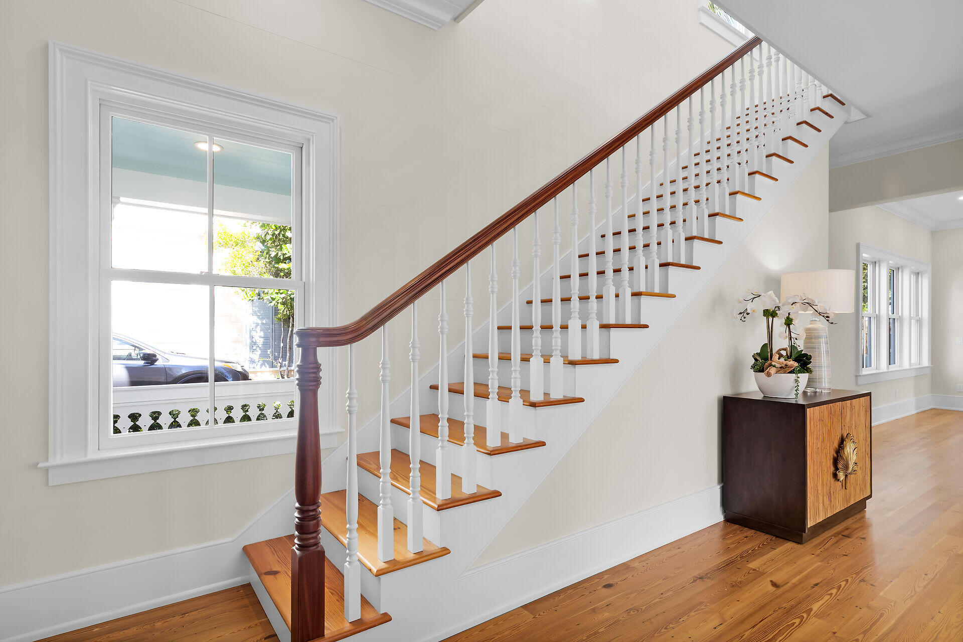 616 Eaton Street Key West, FL 33040 - Photo 15 of 62 a view of entryway with wooden floor and stairs