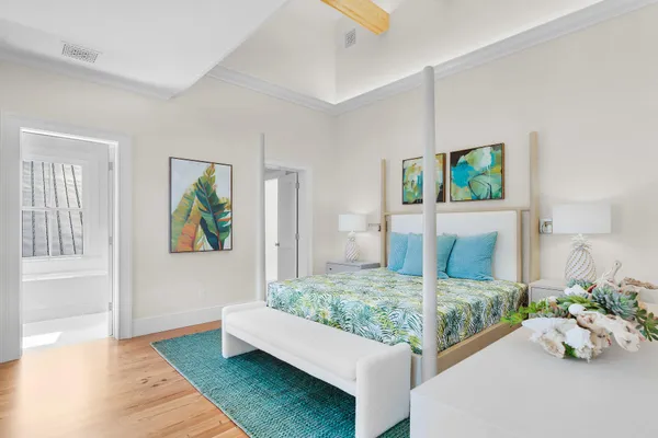a bed room with a bed