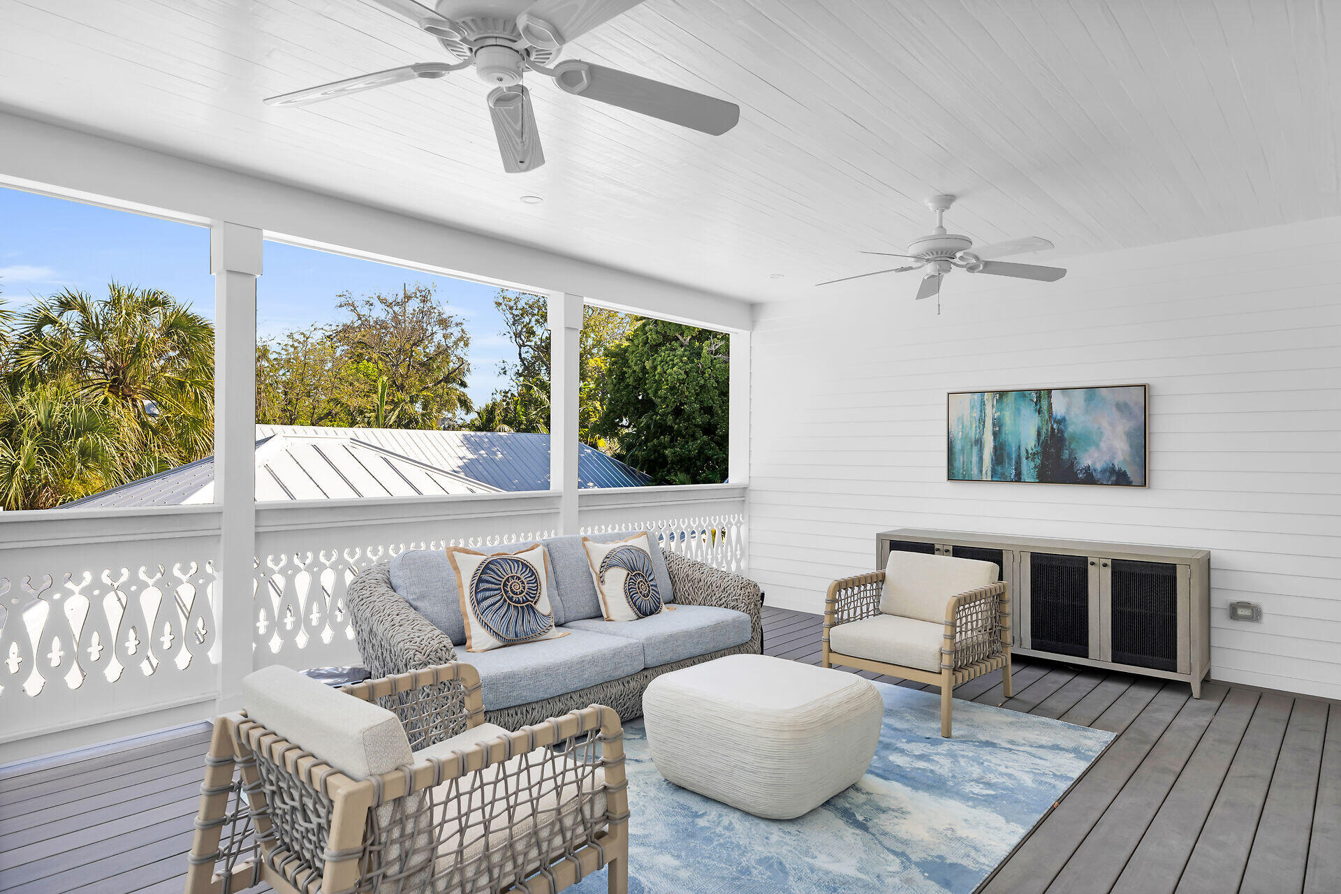 616 Eaton Street Key West, FL 33040 - Photo 18 of 62 a living room with furniture and a flat screen tv
