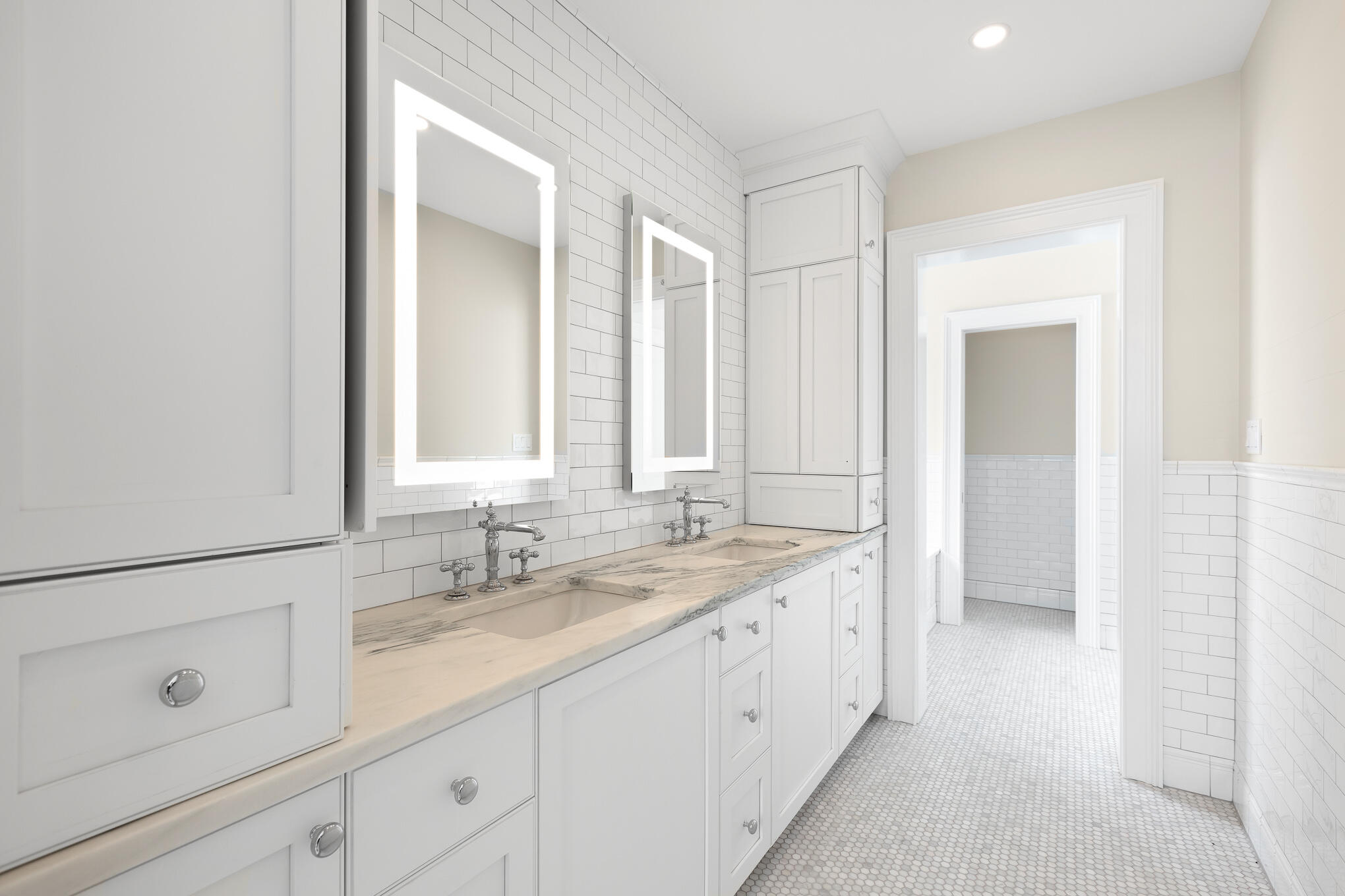 616 Eaton Street Key West, FL 33040 - Photo 21 of 62 a bathroom with a double vanity sink and a mirror