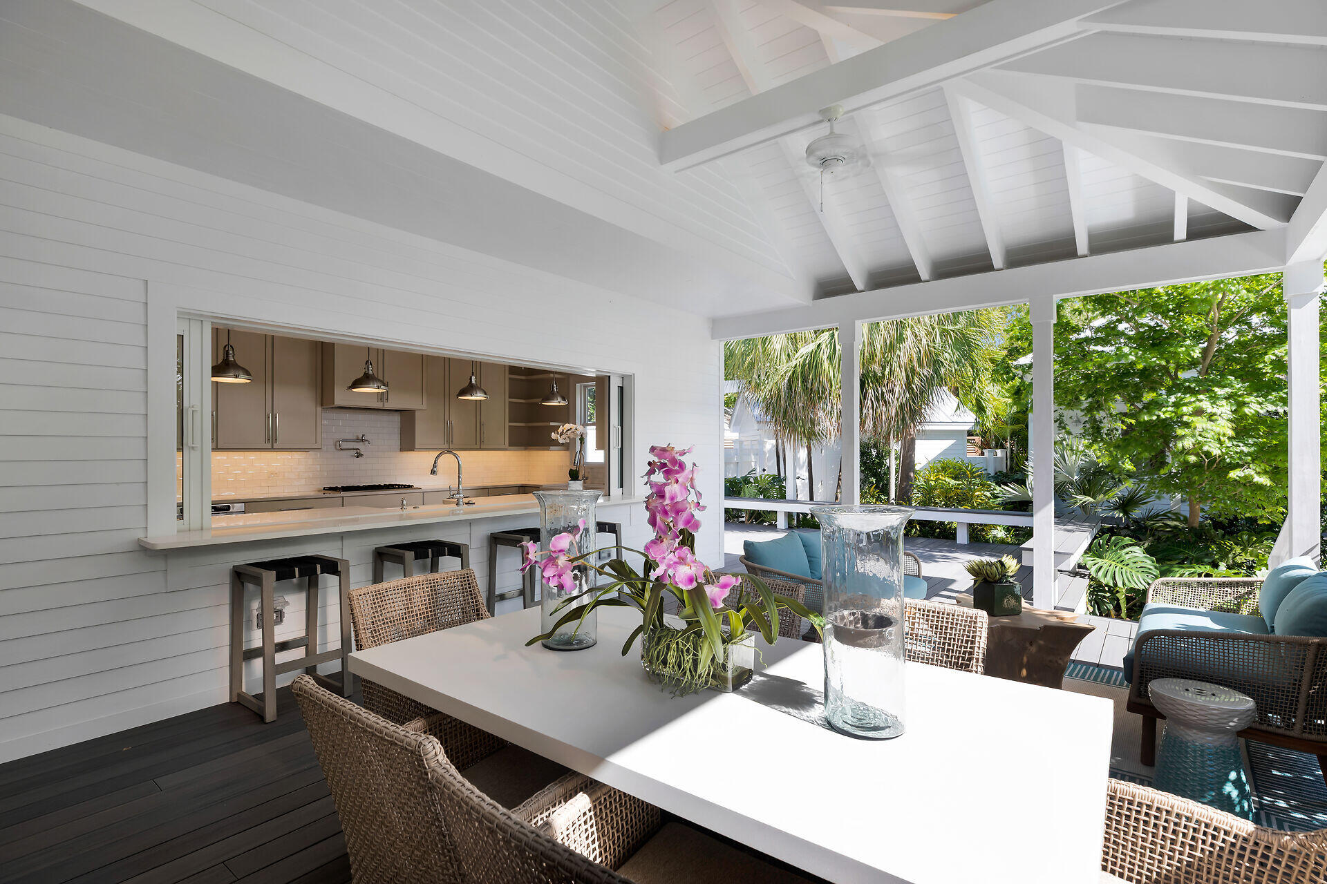616 Eaton Street Key West, FL 33040 - Photo 27 of 62 a view of a dining room with furniture window and outside view