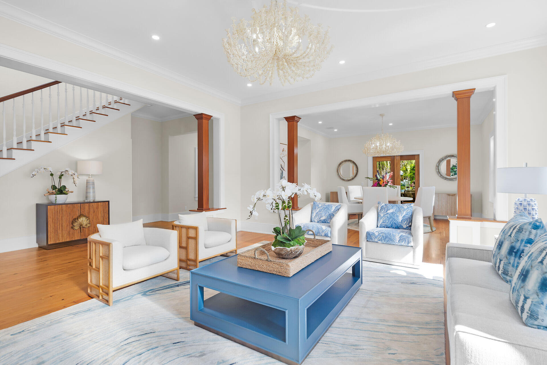 616 Eaton Street Key West, FL 33040 - Photo 4 of 62 a living room with furniture and a chandelier