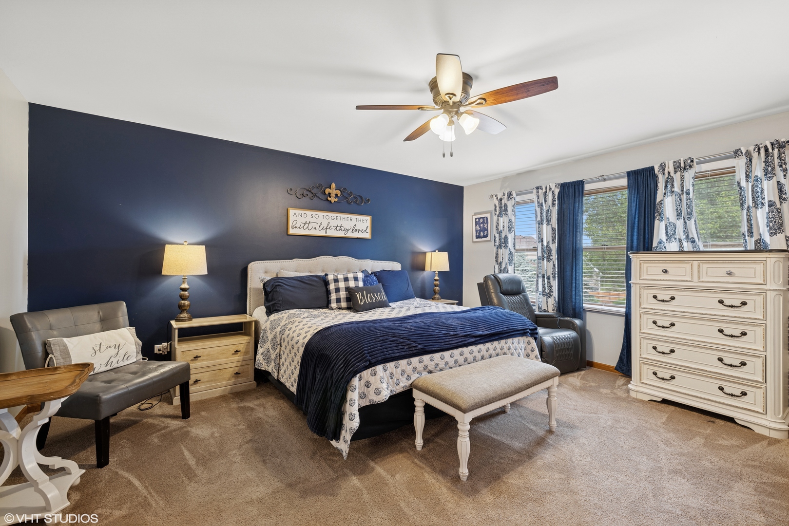 1177 Dovercliff Way Crystal Lake, IL 60014 - Photo 14 of 32 a bedroom with a bed a couch and dresser