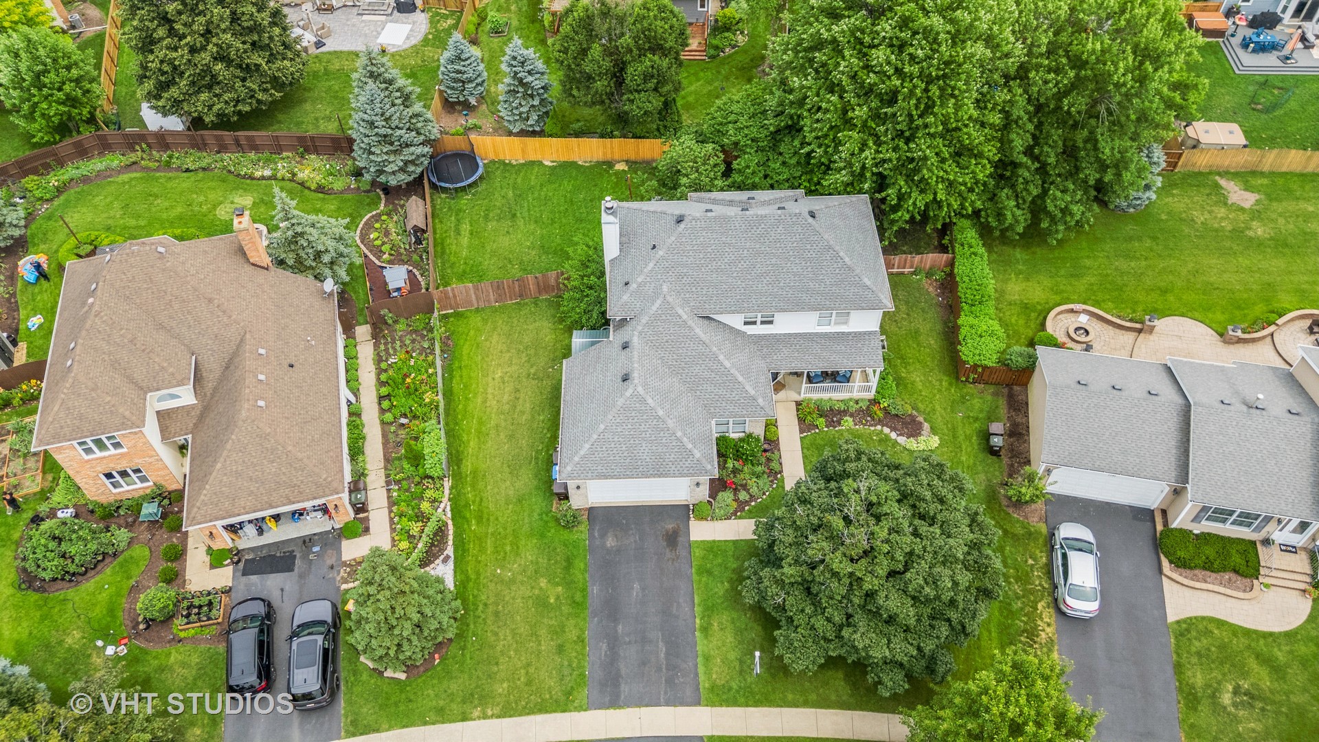 1177 Dovercliff Way Crystal Lake, IL 60014 - Photo 29 of 32 an aerial view of a house with garden space and street view