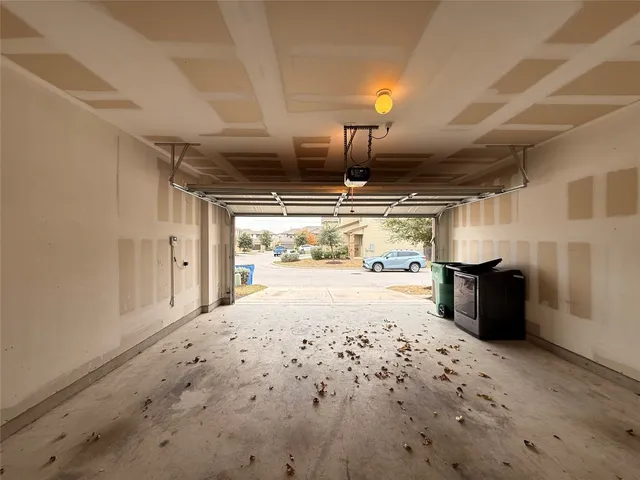 a view of a garage