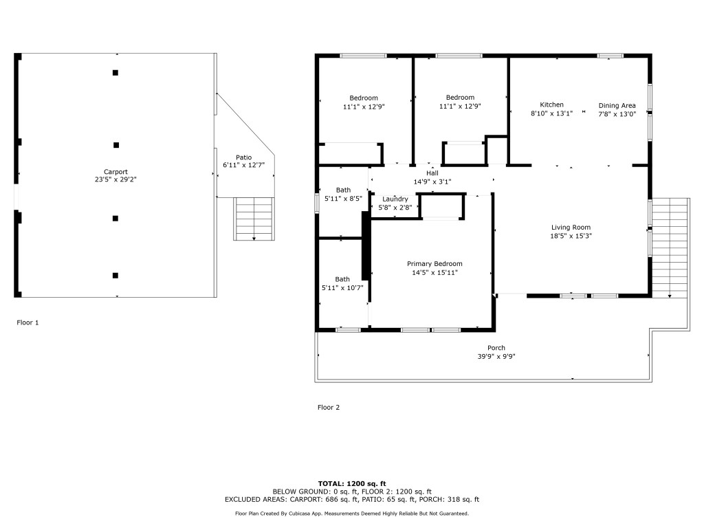 16507 Captain Kidd Road Jamaica Beach, TX 77554 - Photo 36 of 37 Measurements taken by photographer for ease of seeing the floorplan.