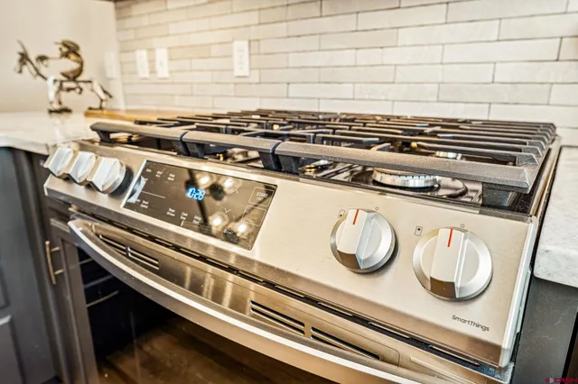 a close view of stove