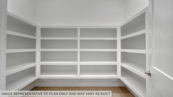 a view of a room with shelves