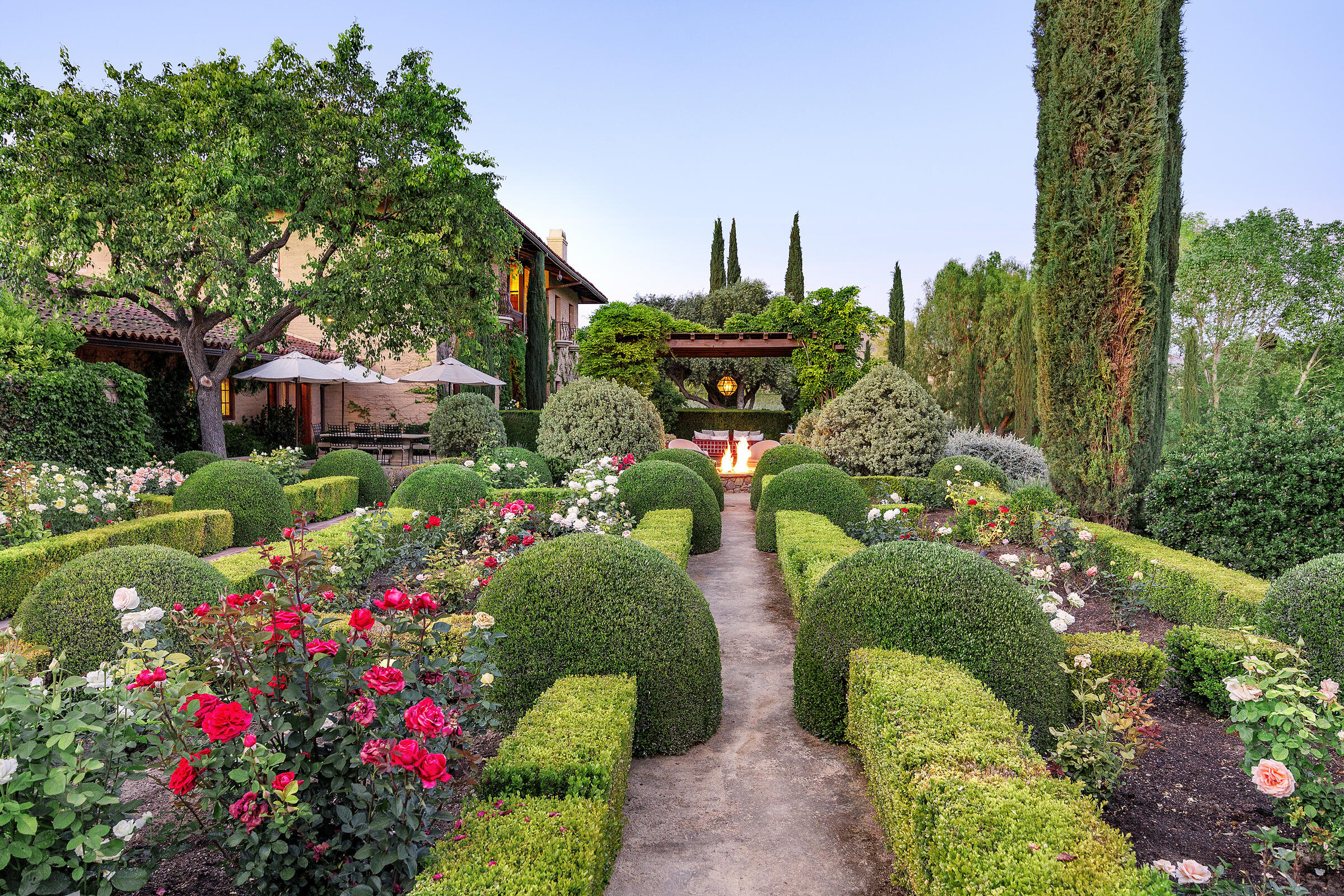 1620 Westerly Road Santa Ynez, CA 93460 - Photo 15 of 41 a view of a garden with flowers and trees