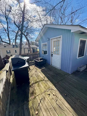 a view of outdoor space with seating space