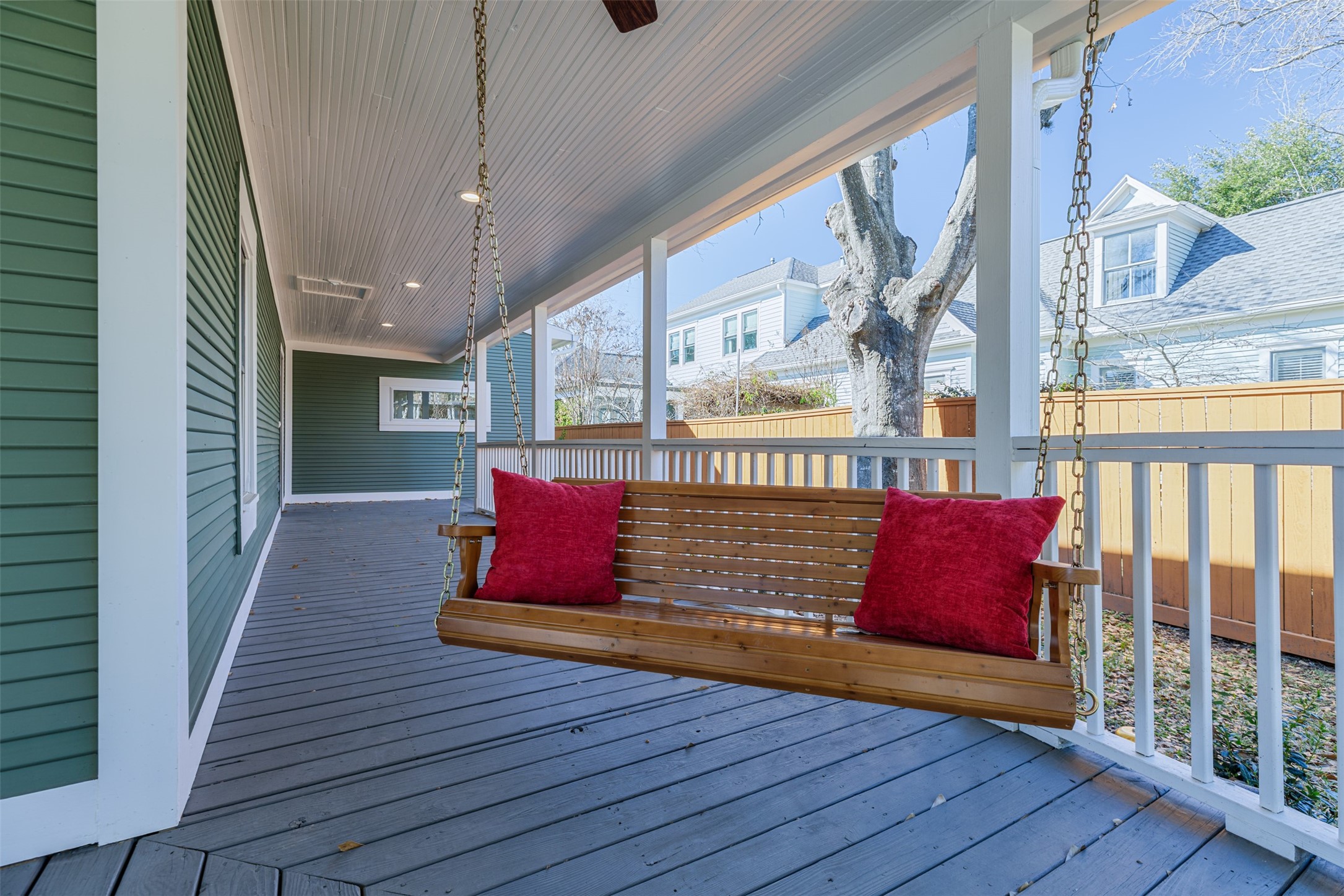 1535 Rutland Street Houston, TX 77008 - Photo 4 of 46 a view of a porch with wooden floor