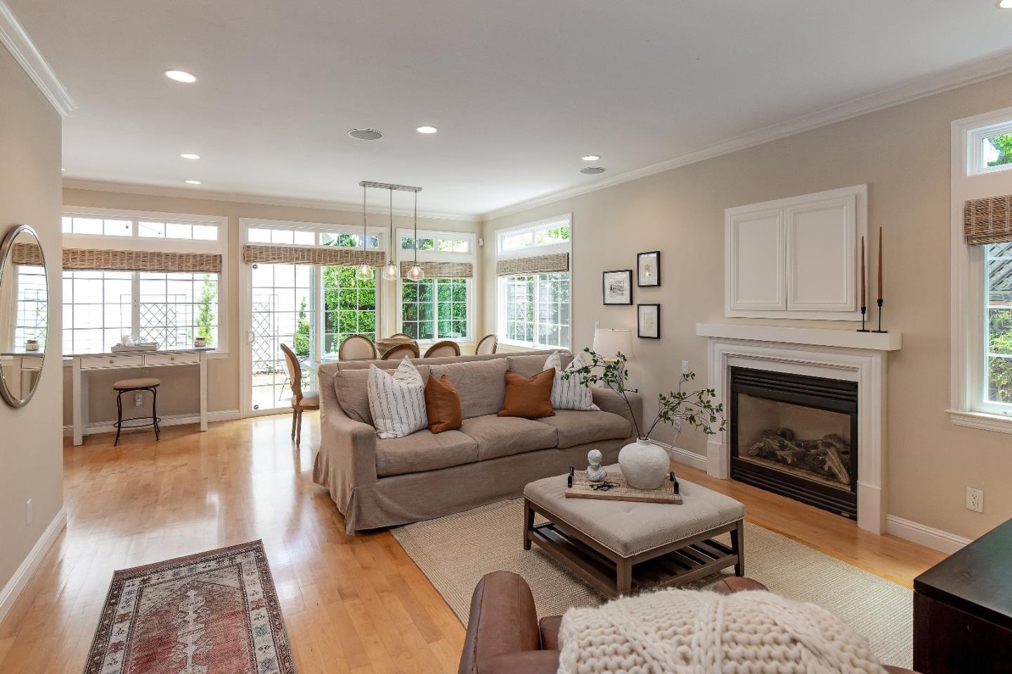 88 Forrest Avenue Los Gatos, CA 95032 - Photo 5 of 26 a living room with furniture large window and a fireplace