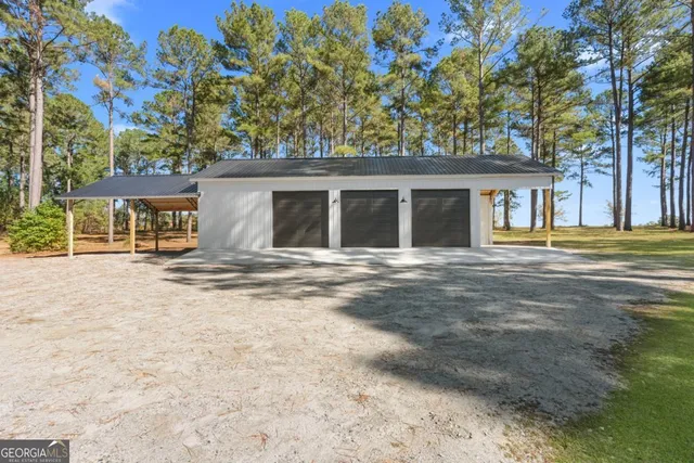front view of a house with a trees