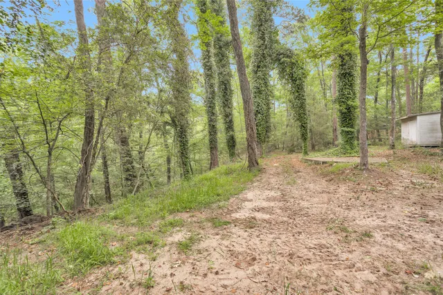 front view of a house with a yard and trees