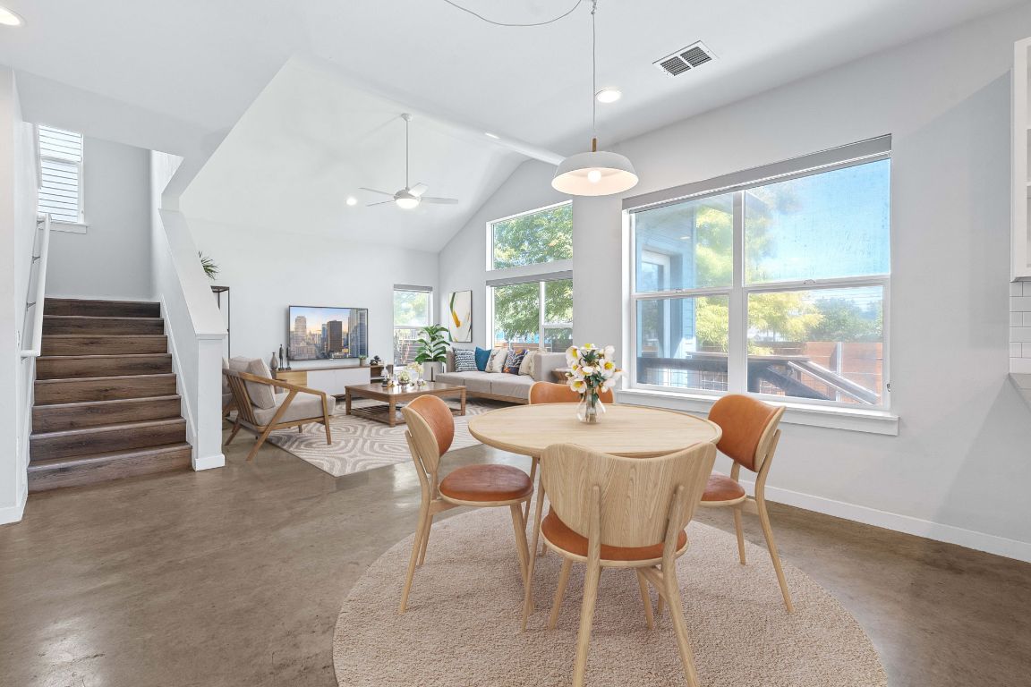 301 West Stassney Lane, Unit 7 Austin, TX 78745 - Photo 4 of 30 a view of a dining room with furniture window and outside view