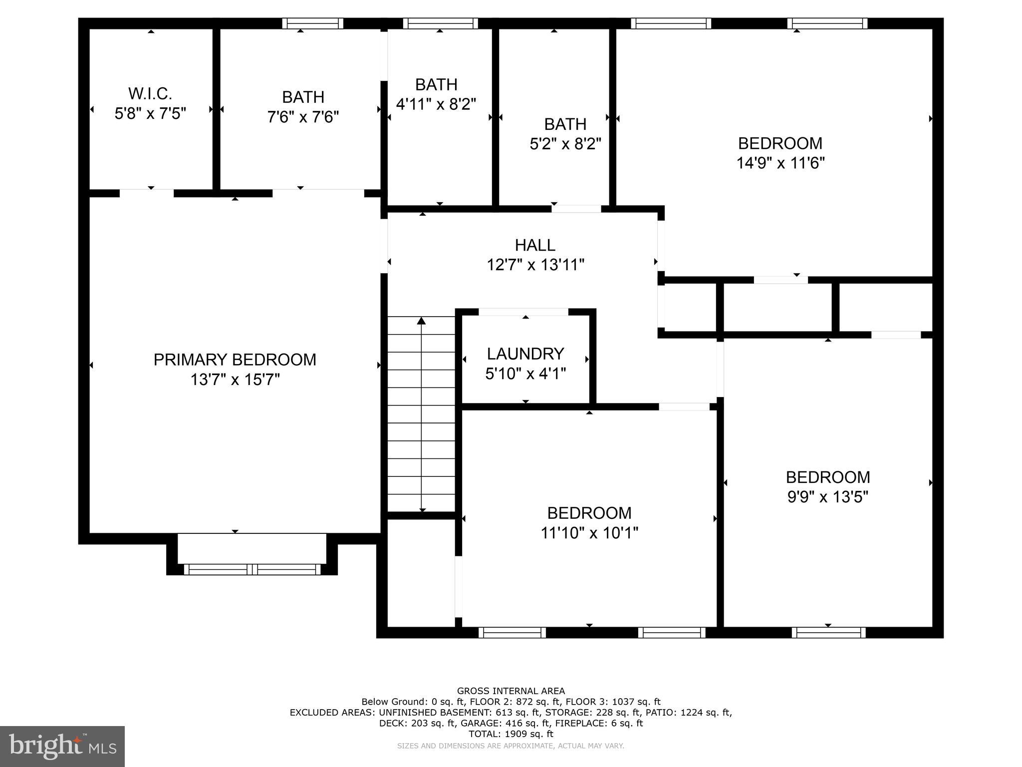 17029 Spates Hill Road Poolesville, MD 20837 - Photo 64 of 67 Upper Level floor plan with laundry!