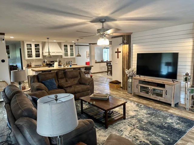 a view of a balcony with an outdoor space
