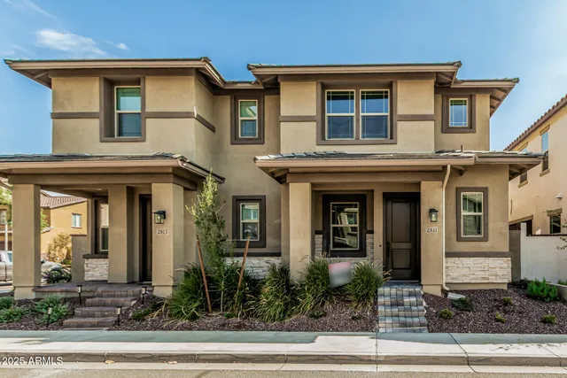 a front view of a house