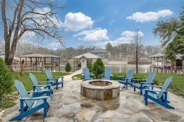 a view of a swimming pool with a lounge chairs