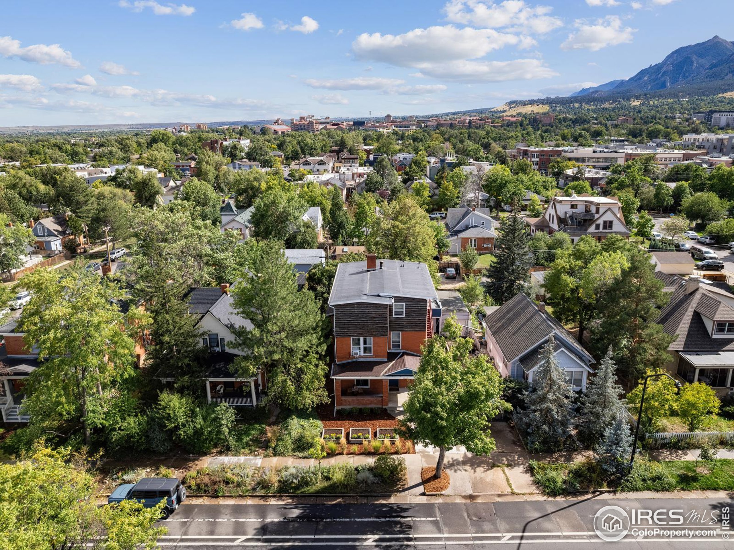 1828 Pine Street Boulder, CO 80302 - Photo 3 of 50 an aerial view of residential houses with outdoor space and street view