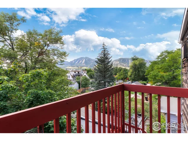 a view of city and balcony