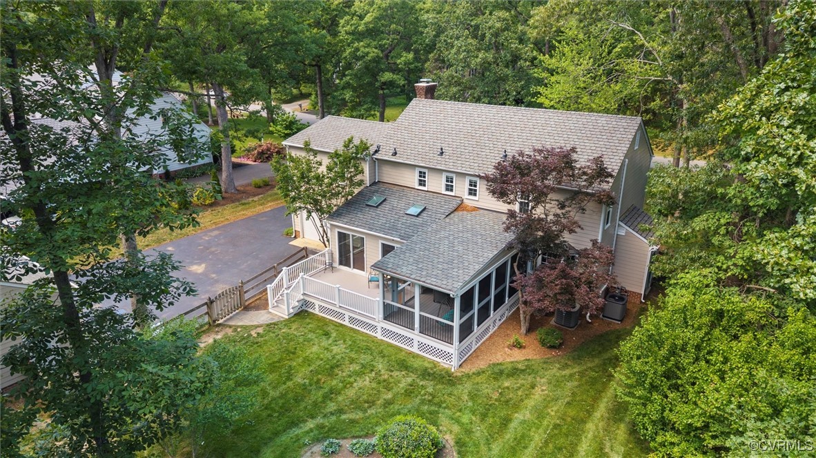 12711 Foxstone Road Midlothian, VA 23113 - Photo 8 of 50 an aerial view of a house with a big yard