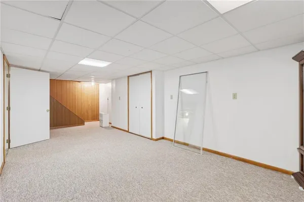 an empty room with a natural light