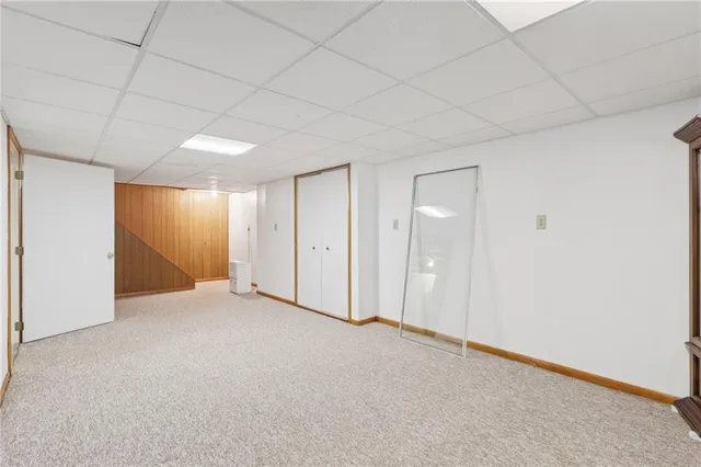 an empty room with a natural light