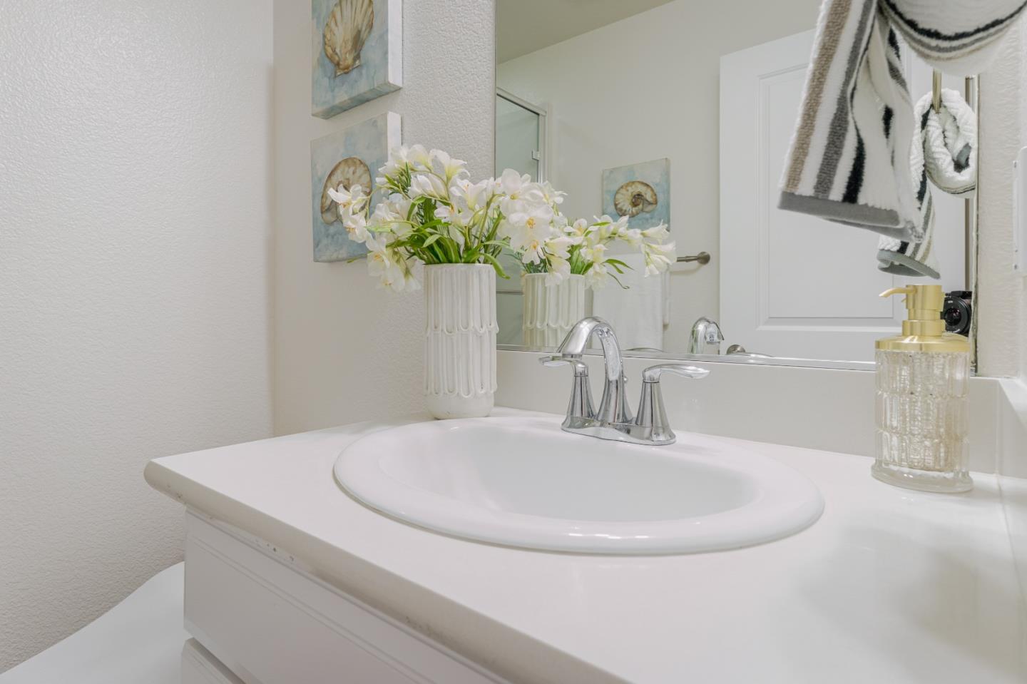 862 White Moonstone Loop San Jose, CA 95123 - Photo 7 of 54 a bathroom with a sink a vanity and a mirror