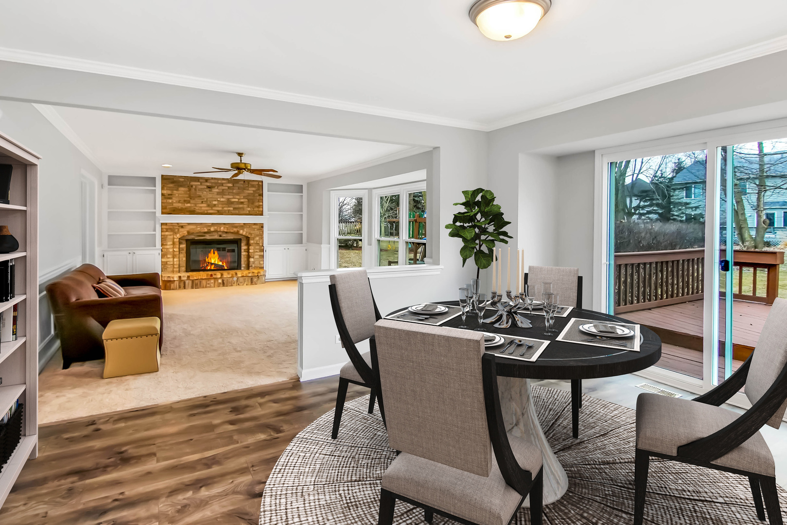 409 Delaware Circle Bolingbrook, IL 60440 - Photo 6 of 29 a view of a dining room with furniture and wooden floor