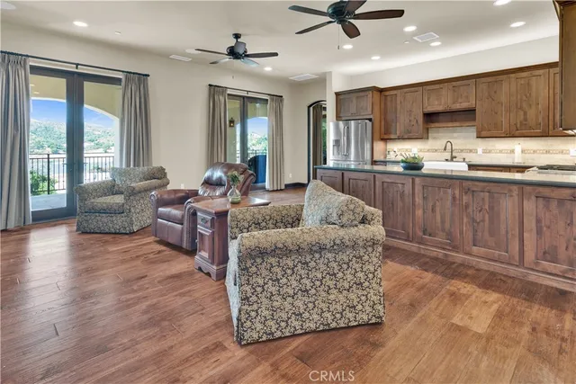 a bathroom with a sink vanity and a mirror