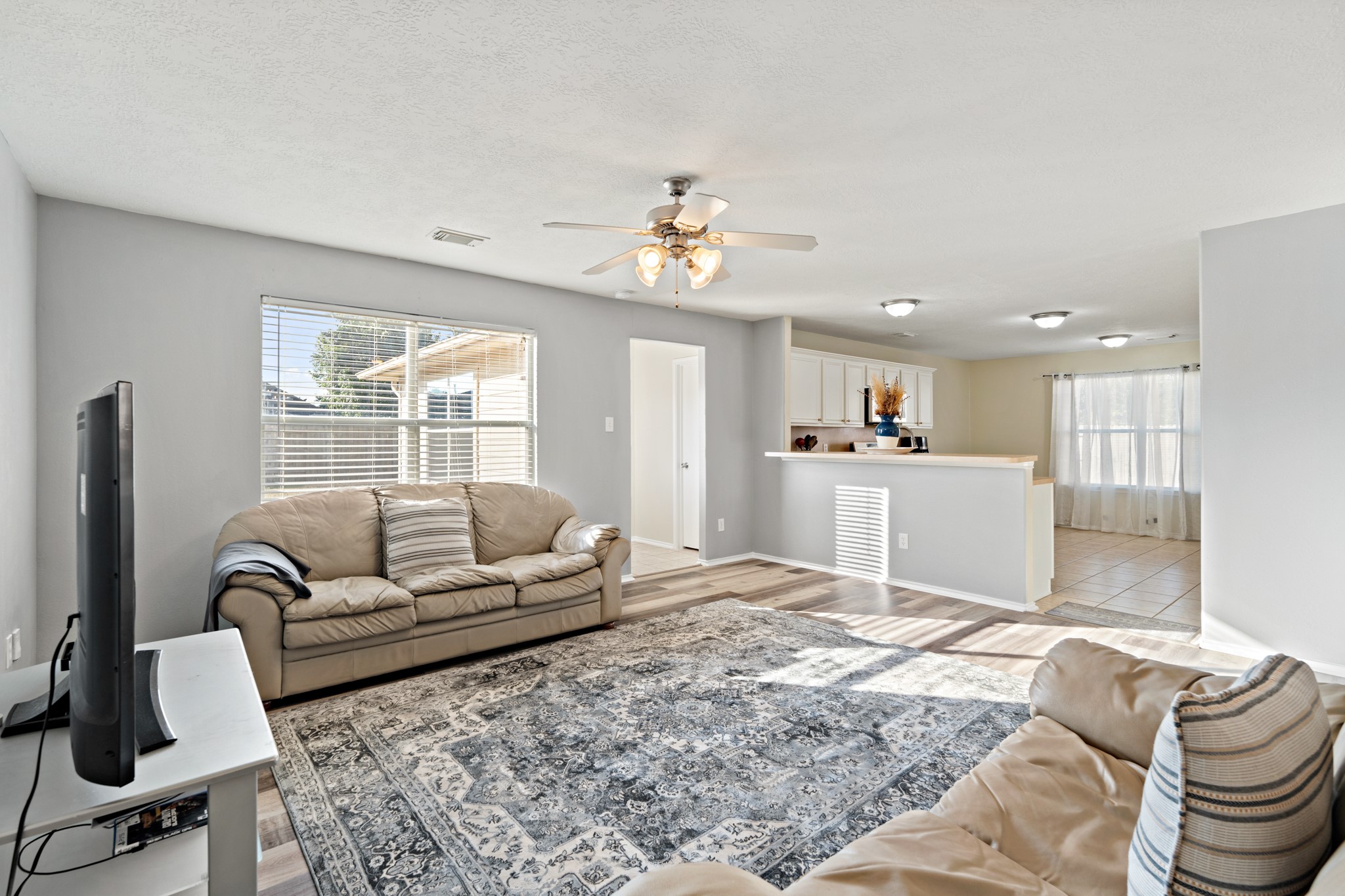 20807 Carsen Spring Court Katy, TX 77449 - Photo 11 of 31 a living room with furniture and a flat screen tv