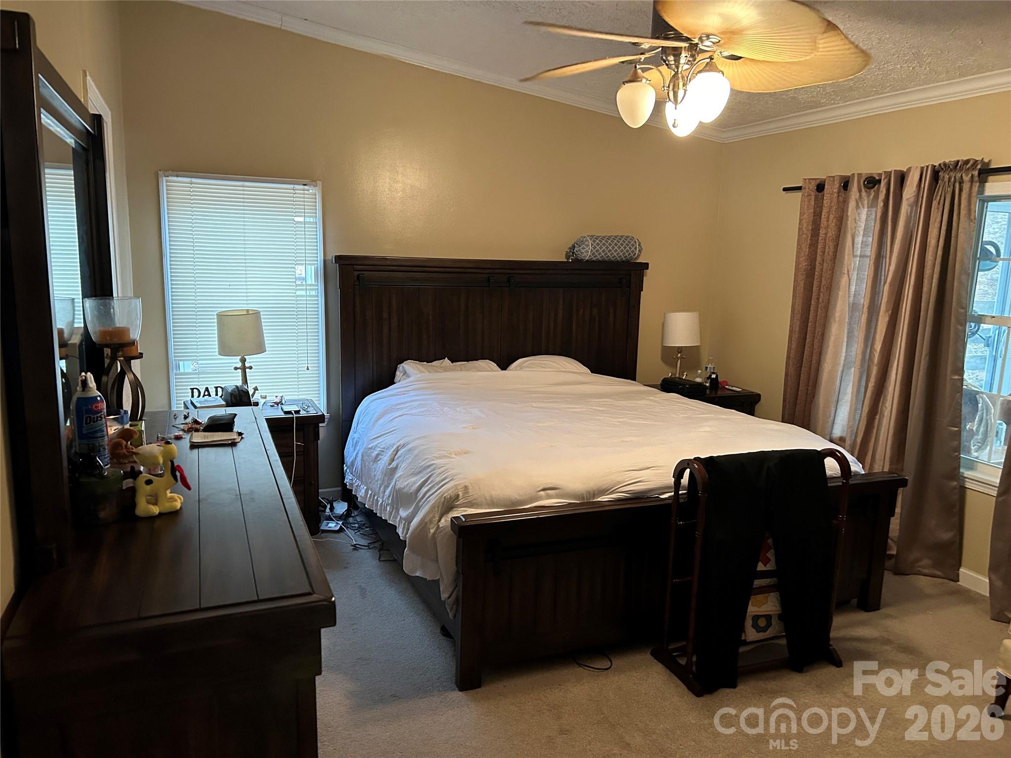 322 Balmy Lane Rutherfordton, NC 28139 - Photo 18 of 34 a bedroom with a bed and a chandelier