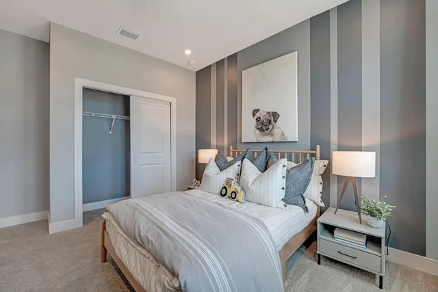 an aerial view of multiple house