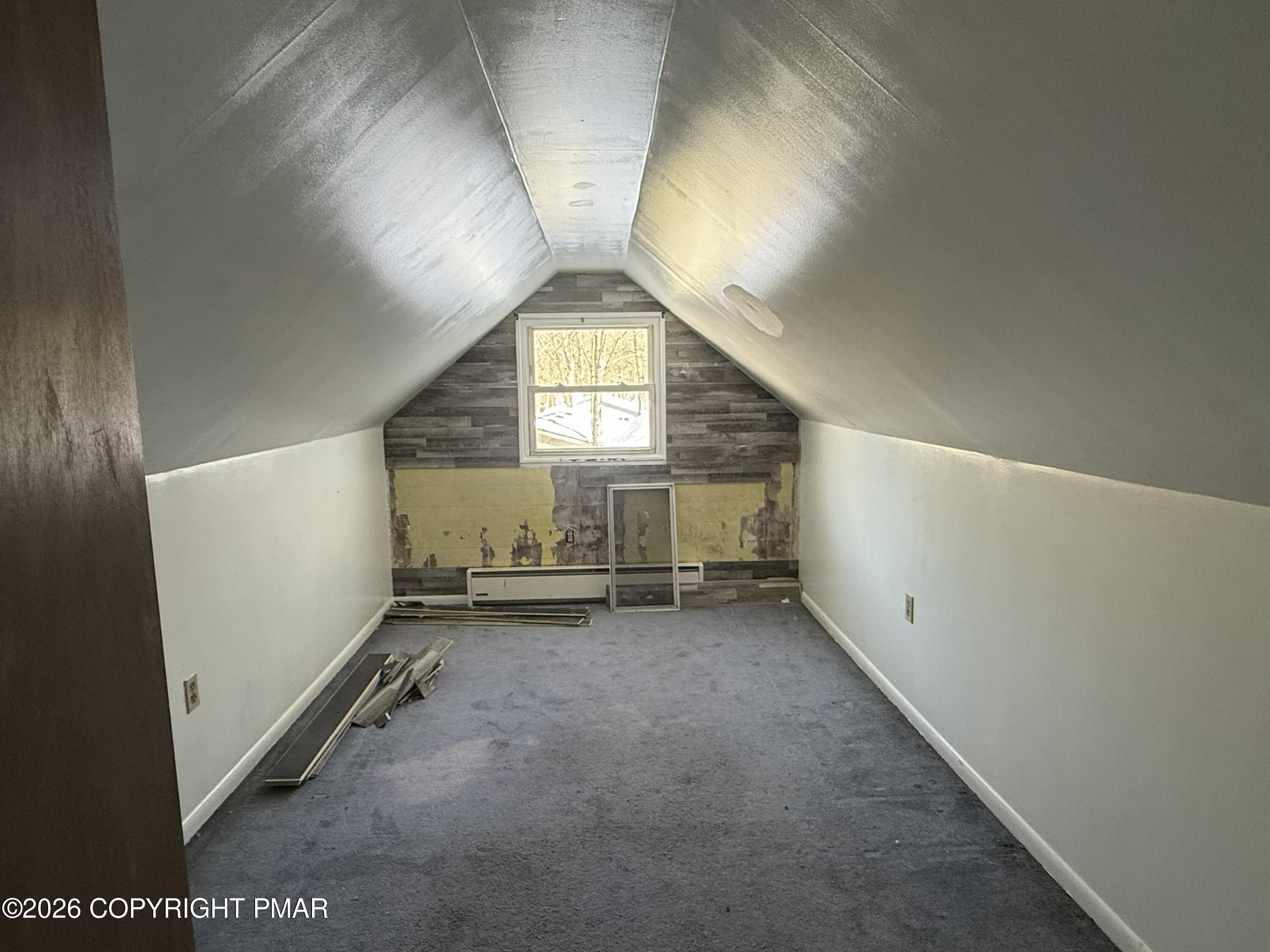 118 Buckhill Road Albrightsville, PA 18210 - Photo 14 of 17 an empty room with a fireplace and windows