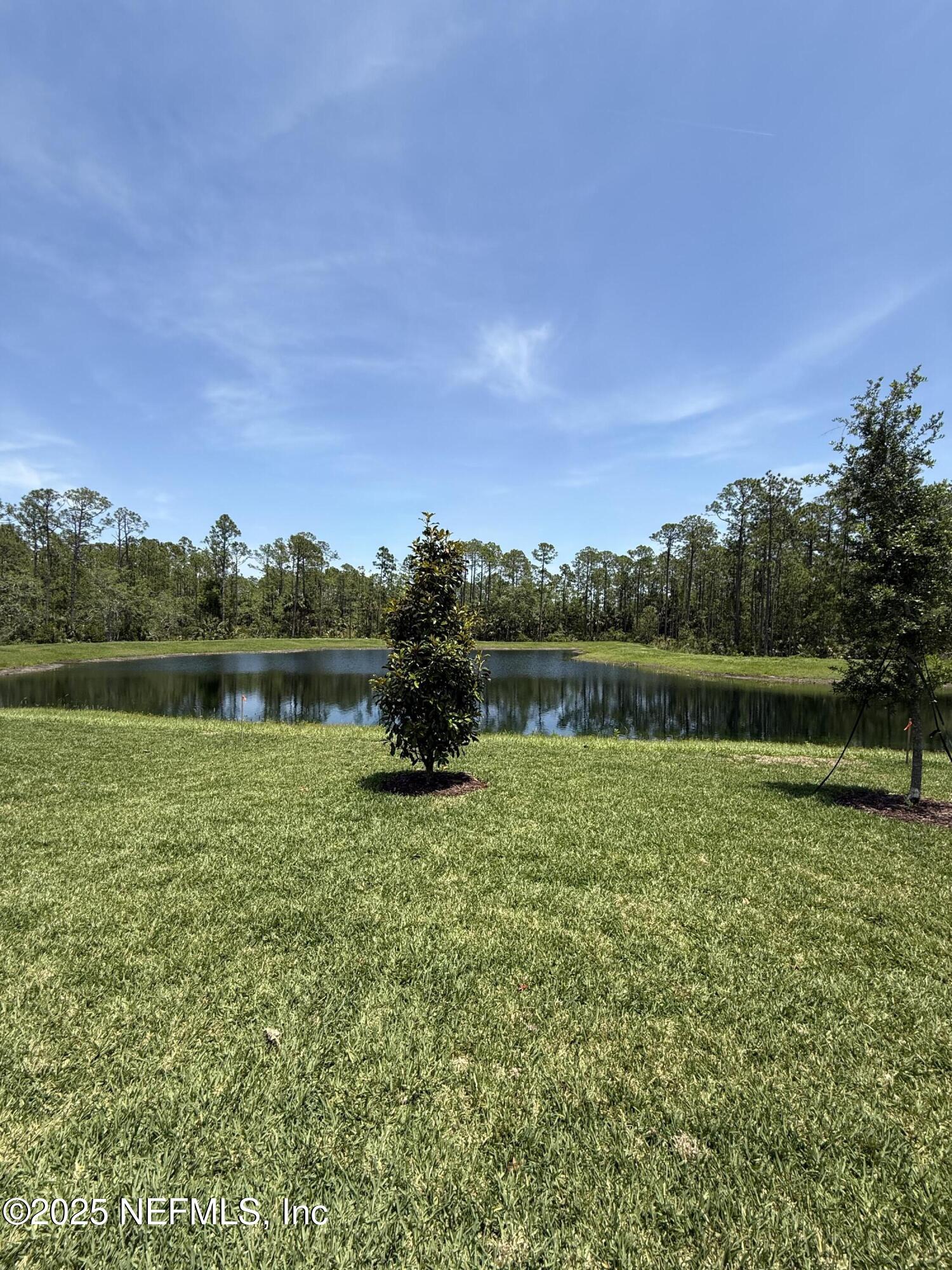 34 Mulberry Road Palm Coast, FL 32164 - Photo 36 of 63 a view of a garden with a lake