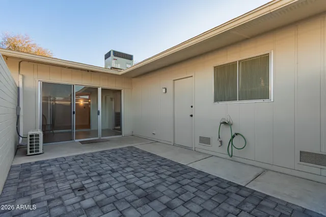 a view of a livingroom with closet area