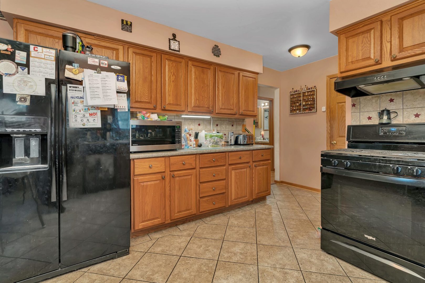 308 San Carlos Road Minooka, IL 60447 - Photo 6 of 25 a kitchen with stainless steel appliances granite countertop a stove a sink dishwasher and a refrigerator