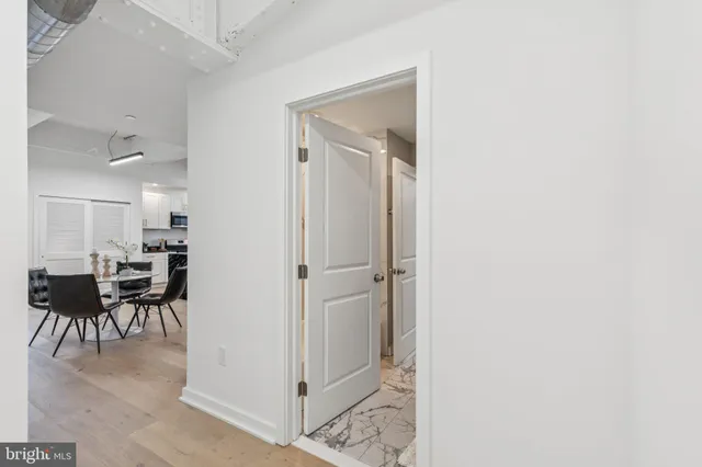 a view of dining room with furniture