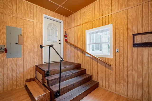 a view of a room with an empty space