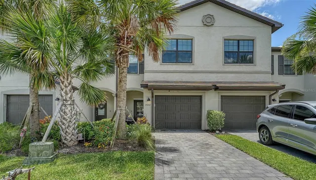 a house view with a garden space