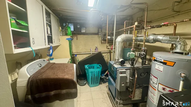 a view of a closet with storage