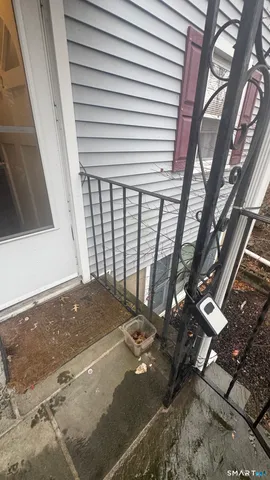 a view of backyard with a window