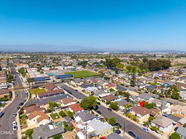 an aerial view of a city