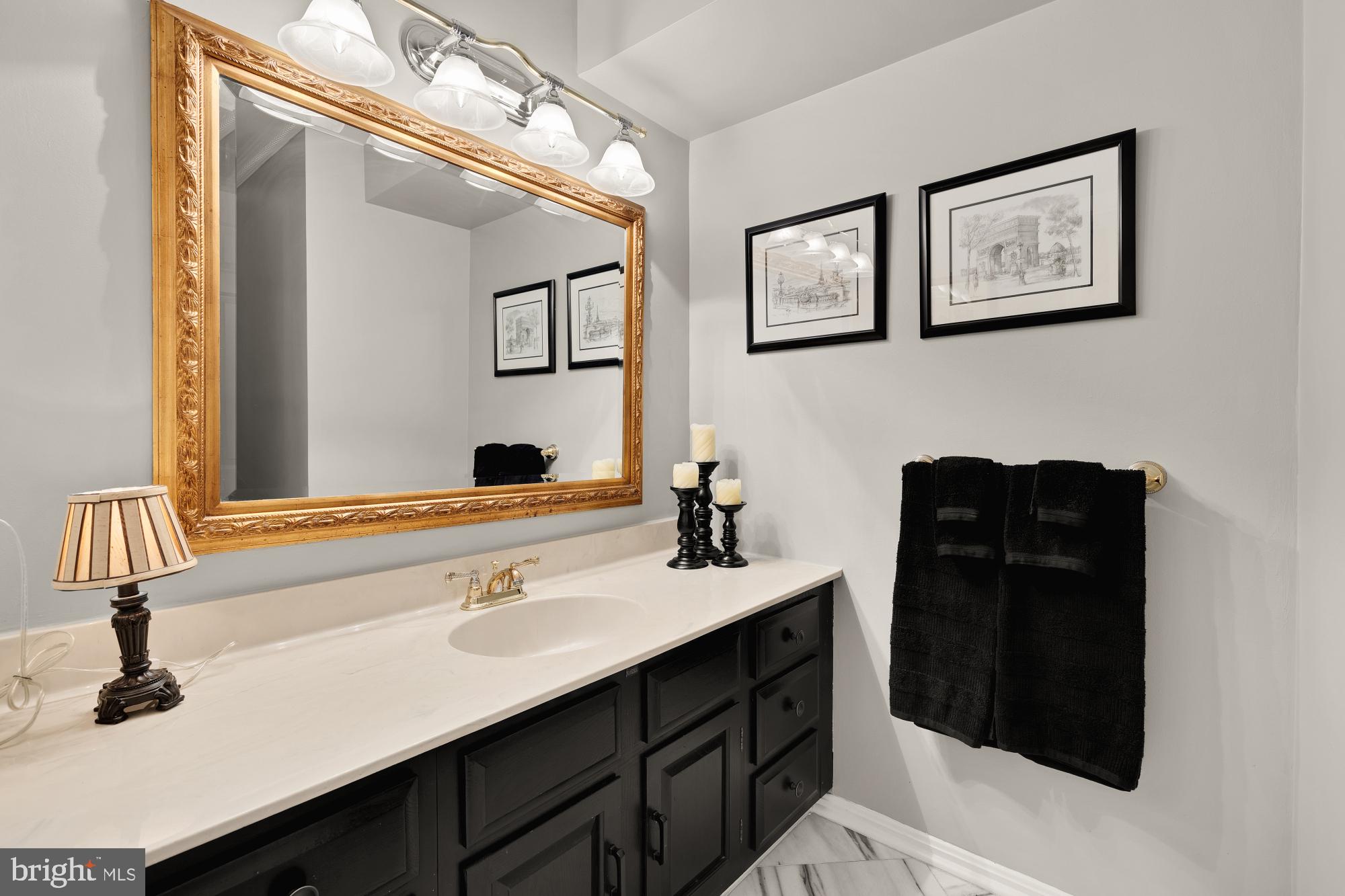 5117 Pheasant Ridge Road Fairfax, VA 22030 - Photo 27 of 59 a bathroom with a sink vanity and a mirror