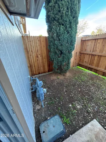 a backyard of a house