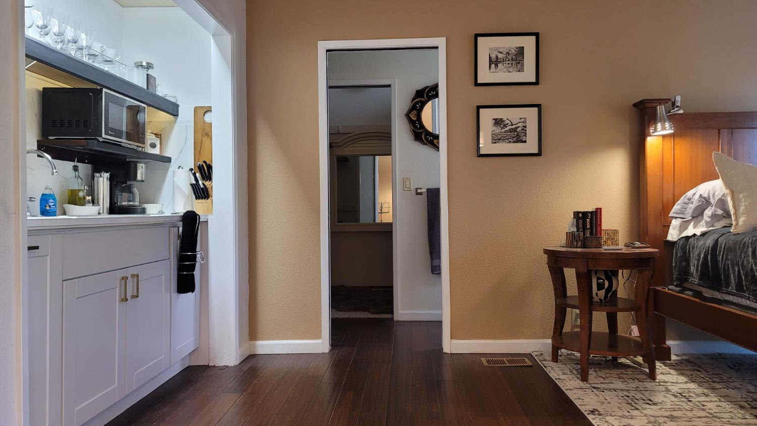 3571 Sudbury Road Cameron Park, CA 95682 - Photo 69 of 87 Primary Master Bedroom Kitchen-Primary suite upstairs but with entry from outside Balcony. Buyers can reinstall original entry door to allow entery from main level hallway. It is noted as unit c on floor plan